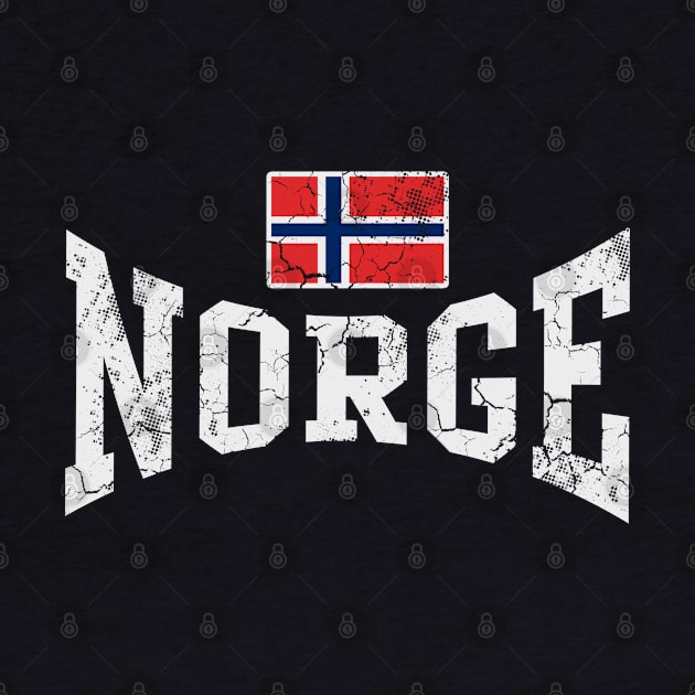 Norge Norway Flag Norwegian Vintage Faded by E